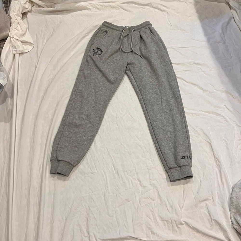 velvet grey sweatpants